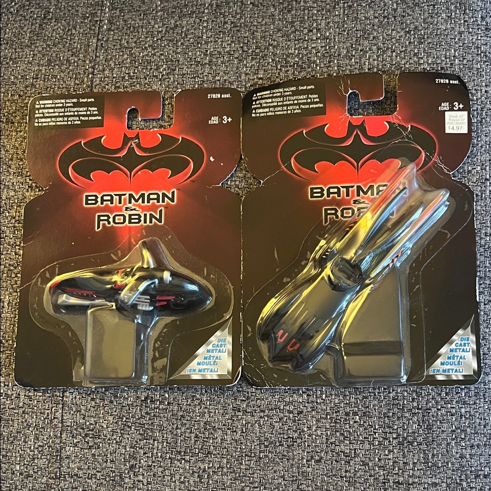 Kenner Batman & Robin Die Cast Batmobile and Redbird